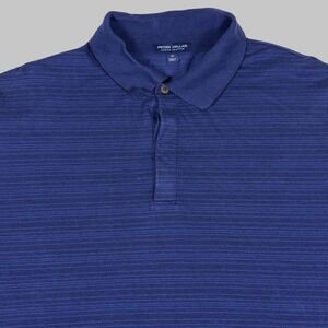 Peter Millar Crown Crafted Blue Striped Polo‎ Shirt Men's XL Short Sleeve